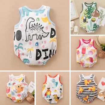 

Malapina 2020 Summer Newborn Baby Romper Clothes Dinosaur Onesie Jumpsuit Overalls Infant Cotton Outfit Baby Toddler Costume
