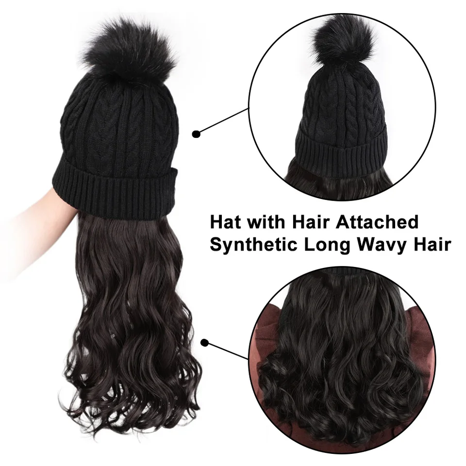 ball cap with hair attached