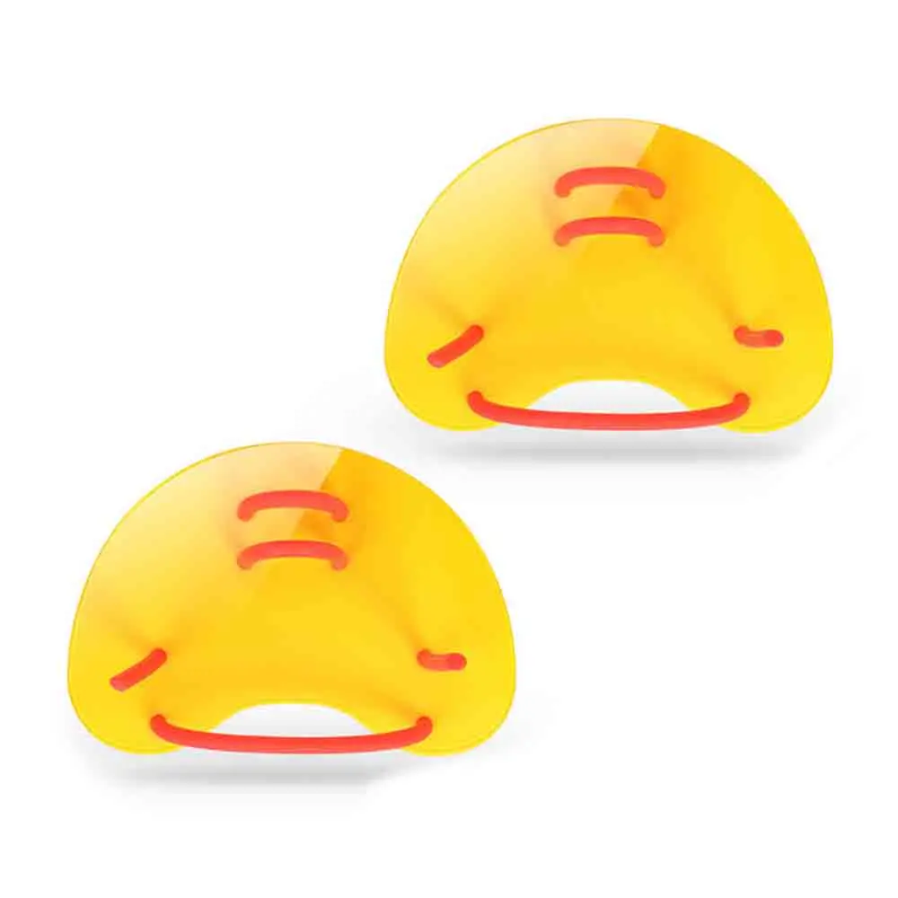 yellow Hot Swimming Hand Paddles Fins Adjustable Swim Training Hand Paddles Water Sports Hand Paddles for Adults/Children - Цвет: yellow