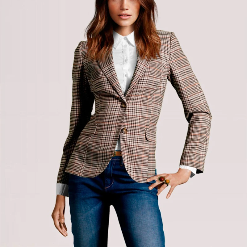 

2019 New Women Blazer British Style Suit Long Sleeve Women Clothes Casual Office Blaser Feminino Bleizer Mujer Ladies Clothes