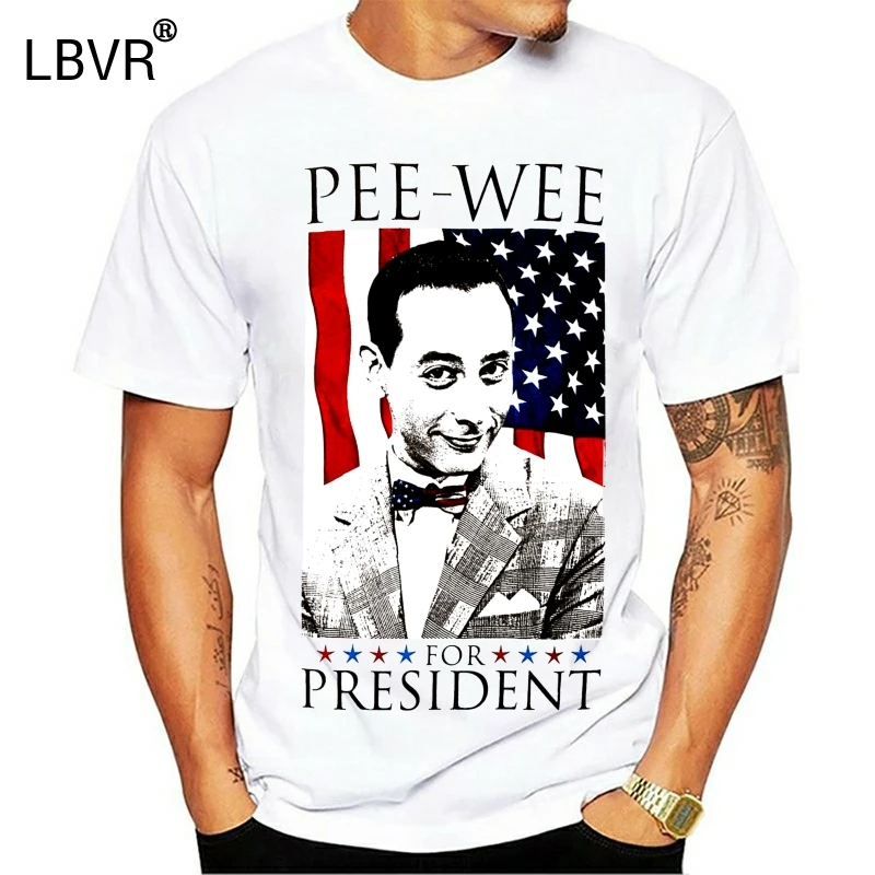 2019 забавная Мужская футболка новинка Pee Wee Herman для президента футболка|Футболки| |