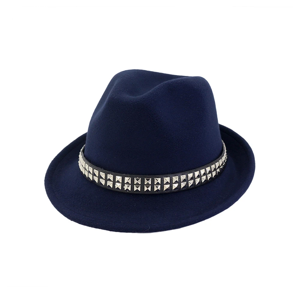 Новая женская мужская шерстяная шляпа Fedora панама джазовая, шляпа вечерние шляпы для леди размер 56-58 см