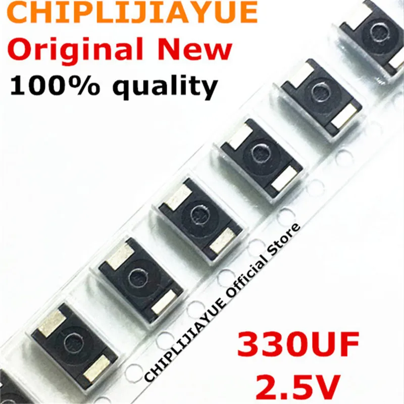 50-100 шт. 2R5TPE330M9 330 мкФ 2 5 V 6 3 SMD танталовые конденсаторы полимерные POSCAP Тип D