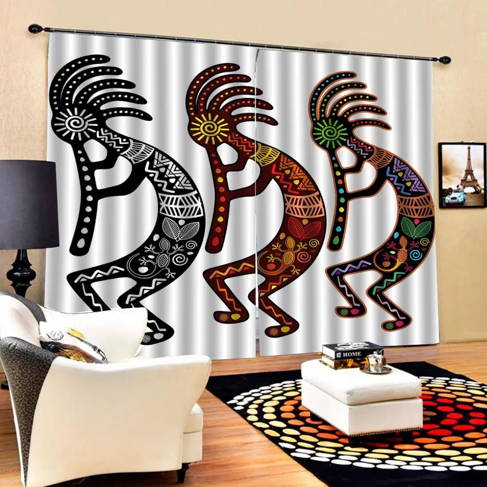 

personality Cartoon curtains Luxury Blackout 3D Window Curtain For Living Room Blackout curtain