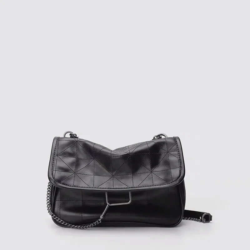 Корейский стиль сумка-мессенджер Женская модная вместительная сумка через плечо из искусственной кожи с цепочкой через плечо Студенческая сумка