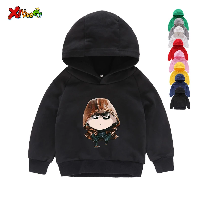 Детские толстовки с капюшоном магазин с фабрики Crayon Shin Chan милый Аниме толстовки для мальчиков/девочек повседневные забавные мужские футболки можно настроить - Цвет: Kids Hoodies