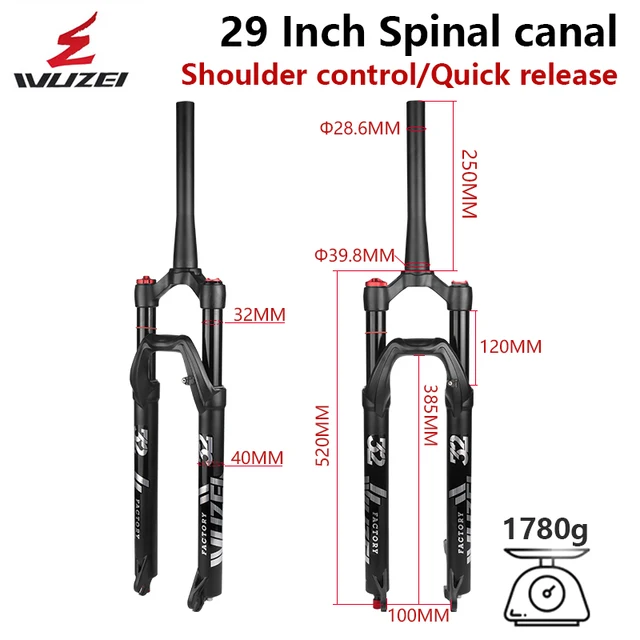 Wuzei Mtb Fork 26/27.5/29 Inch Damping 