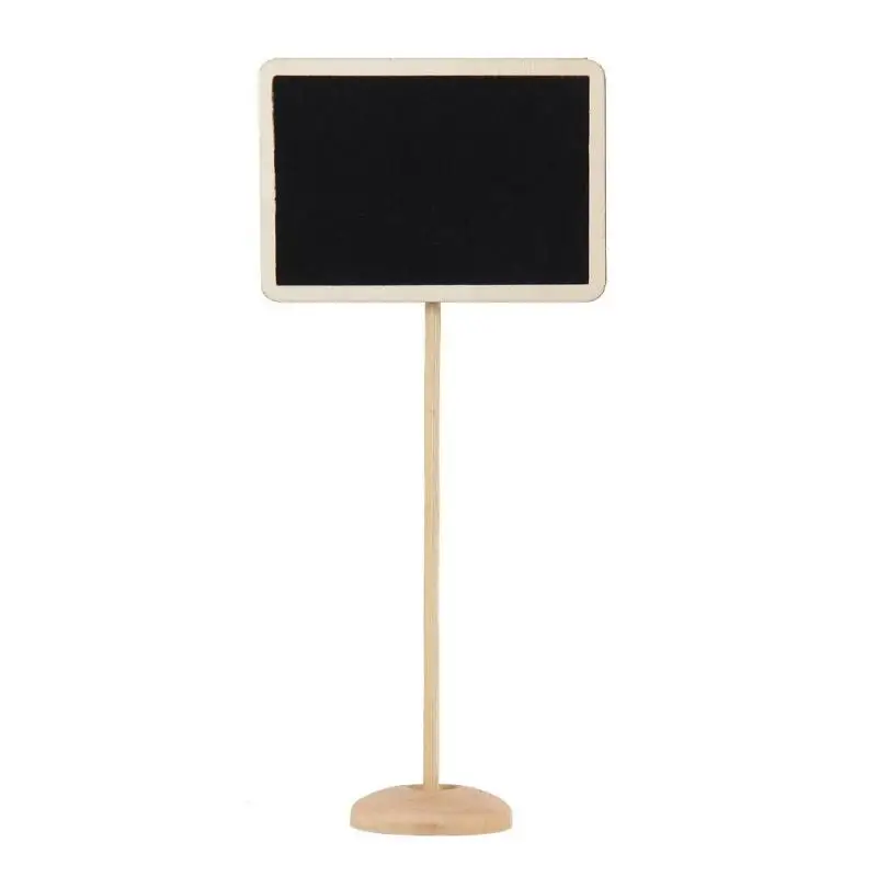 Square Shape 10 шт Мини квадратная доске Классная доска стенд для свадьбы на палочке для вечеринки бирка - Цвет: Square Shape