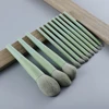 FLD 11/8pcs Natural Hair Green Makeup Brushes Foundation Powder Eyeshadow Eyebrow Brush Set Cosmetic Tool Profesional Maquillaje ► Photo 2/6