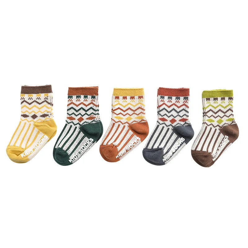 

19 Years Autumn And Winter New Style Two-way CHILDREN'S Socks Anti-slip Point Learner Glue Relent Baby Babies' Socks Floor Ethni