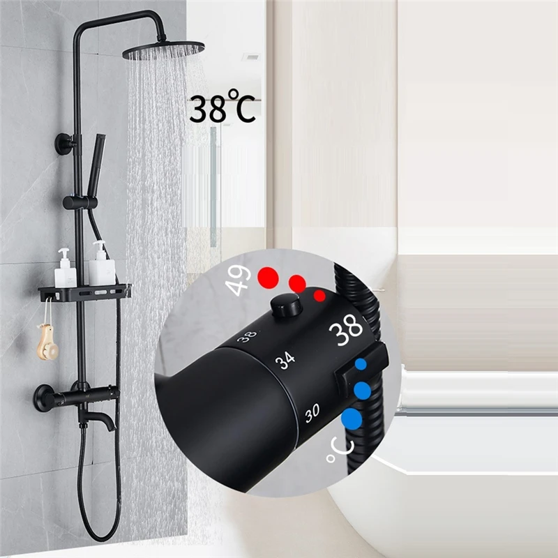 Черный Preto Conjunto De Regendouche Torneira Lavabo панель Ducha Piscina Do Banheiro Chuveiro Eletrico душ для ванной комнаты