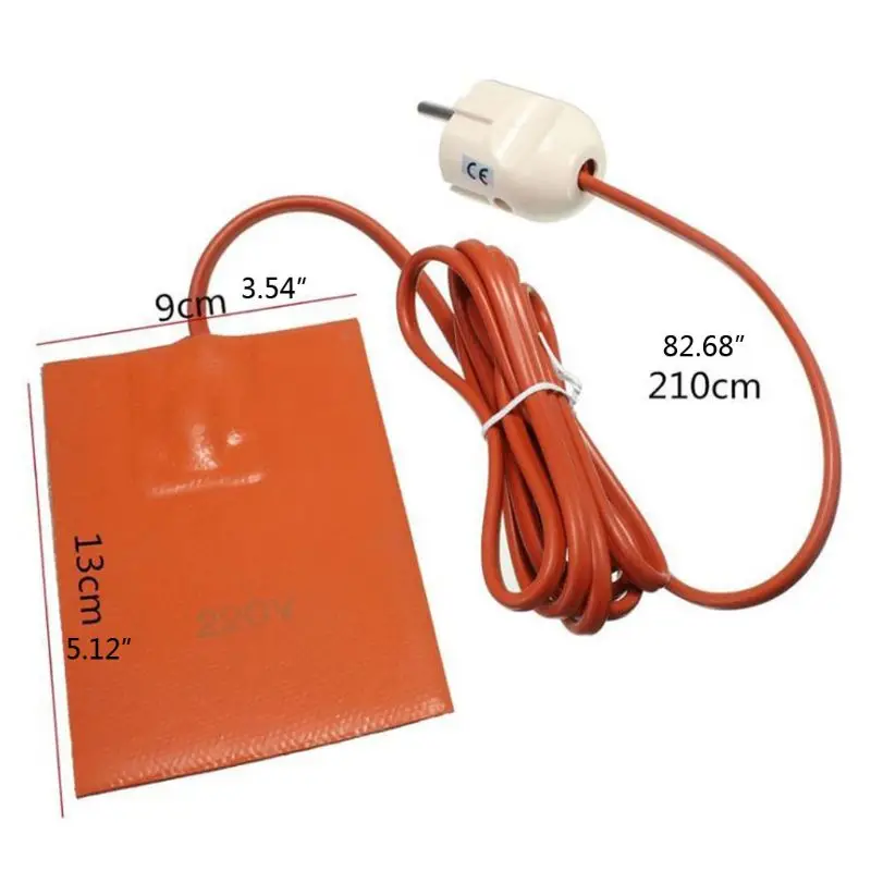 220V 75W Engine Oil Pan Sump Tank Heater Pad Protection With EU Plug Auto Parts G6KC