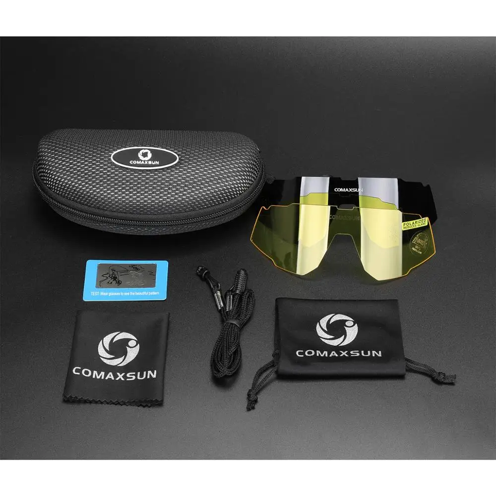 Профессиональные поляризованные велосипедные очки COMAXSUN для спорта на открытом