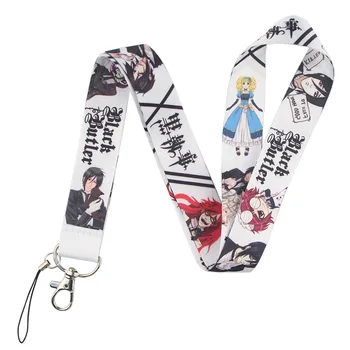 

20pcs/lot Kuroshitsuji Lanyard Mobile Phone Rope Documents Badge Key Strap Exhibition Work Permit Neck Strap AL1900