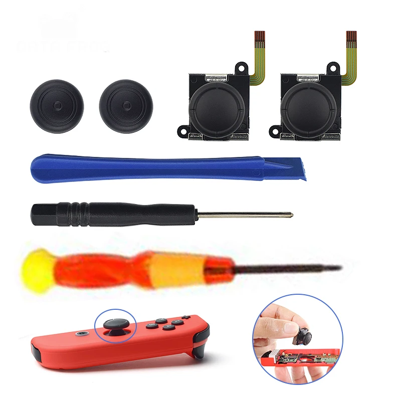 

3D Analog Joystick Rocker Button Analog Sticks Controller Thumbstick Replace For Nintend Switch NS Joy-Con W/ Flex Cable 1/2 pcs