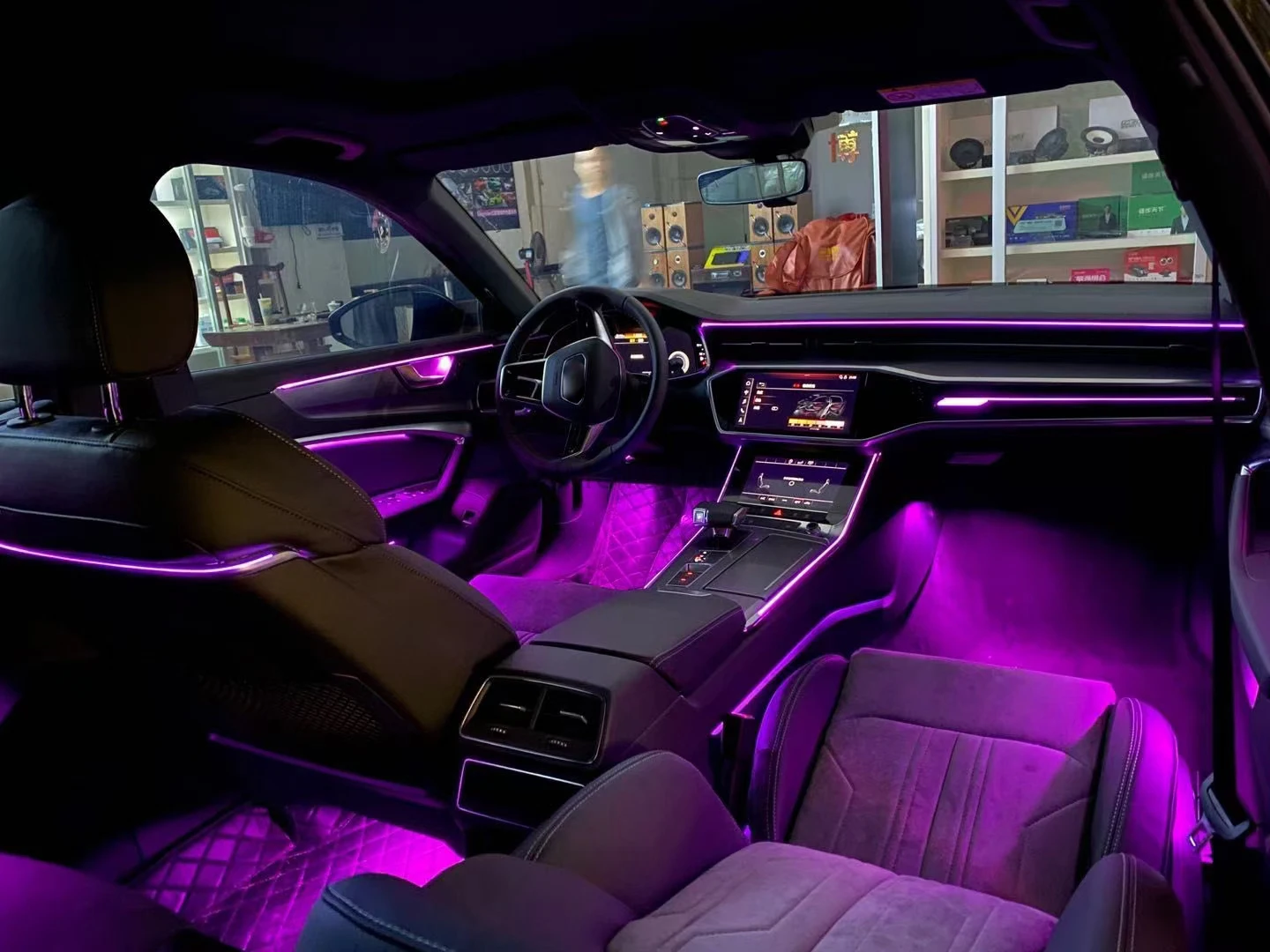 

Interior Atmosphere Light For Audi A6L C8 2019 2020 LED Ambient Light Door Light Footwell Light