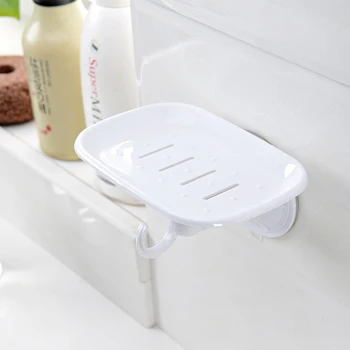 

Tray Soap Holder Wall Waterfall Drain Box Case Storage Container Durable Suction