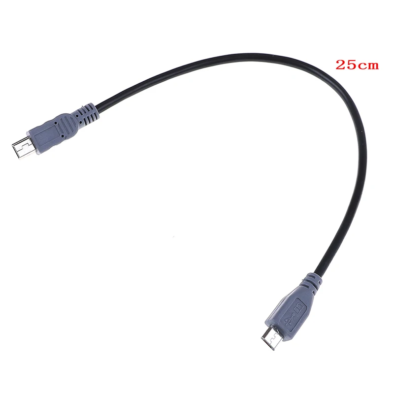 Micro usb мужчина к mini usb Мужской адаптер конвертер кабель для передачи данных линия 25 см/50 см/100 см 1 шт - Цвет: 25cm