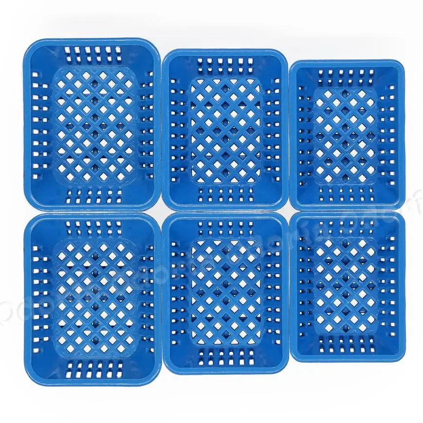 

Odoria 1:12 Miniature 6PCS Blue Plastic Baskets Set 3 Sizes in 1 Pack Kitchen Supermaket Dollhouse Accessories Doll House Decor