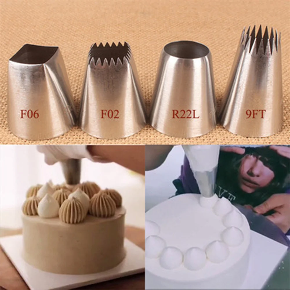 4 шт. квадратный торт дизайн крем наконечники для выпечки Насадки Кондитерские