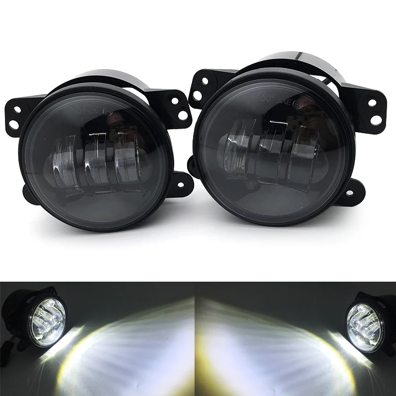 2X 4 Pollici Led Fendinebbia Per Jeep Tj Lj Jk Jku Rubicon Cloro Dodge Chrysler Paraurti Anteriore Off Road Lights