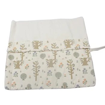 

15 Inches Artist Paint Brushes Case Roll Up Pen Holder Canvas Pouch Bag (Yellow Tree Without Brushes)