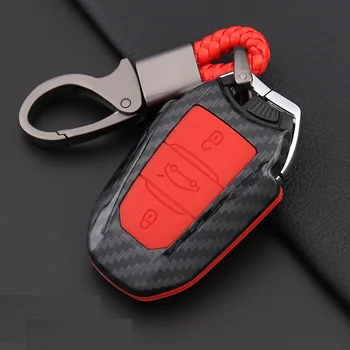 

Carbon fiber ABS Car key case cover key shell Holder For Peugeot 208 308 508 3008 5008 for Citroen C4 Picasso DS3 DS4 DS5 DS6