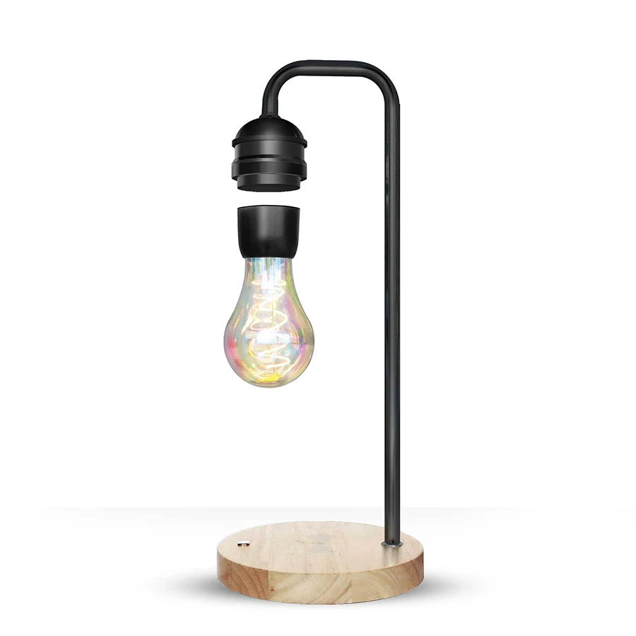 black B color lamp Новинка Светодиодный светильник с магнитной левитацией, плавающая настольная лампа Magic Black Tech, беспроводное зарядное устройство для телефона, рождественский подарок - Цвет: black B color lamp