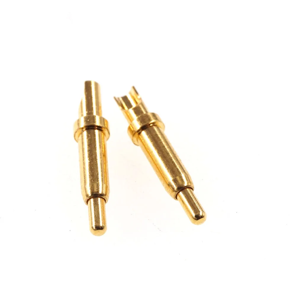 Fio de Solda Pogo Pino Conector Awg 28 a 16 Calibre Mola Carga Encabeçamento Masculino 3a 3.0×14.5 Ouro Alta Atual 10 Peças