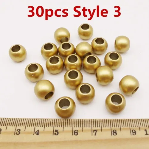 30pcs Style 3 20шт-50 шт вязанные крючком косички акриловые круглые волосы косички страшный дредлок Бусы Кольца трубка для детей девочек женские аксессуары - Цвет: 30pcs Style 3