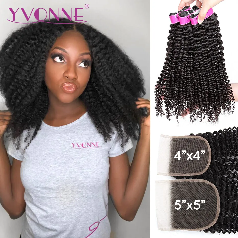 Yvonne 4A 4B Kinky Curly Bundles With Closure 3/4+1 Human Hair Bundles With Closure 4×4/5×5 Brazilian Virgin Hair Weave 1 Yvonne 4A 4B Kinky Curly Bundles With Closure 3/4+1 Human Hair Bundles With Closure 4×4/5×5 Brazilian Virgin Hair Weave 1