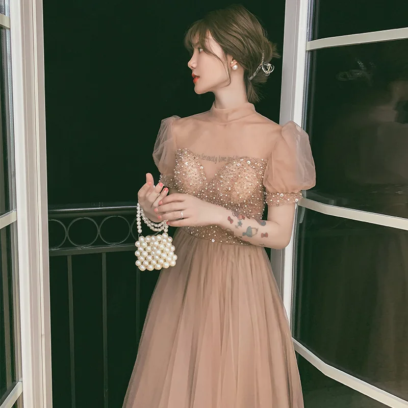 Платье-водолазка женское вечернее в стиле ретро с открытой спиной для причастия