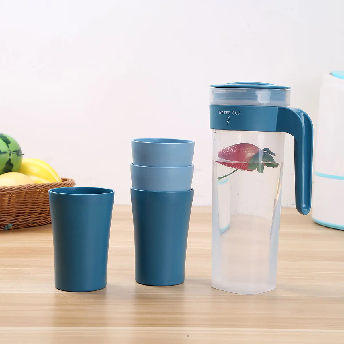 1400ml Food Grade Plastic Water Kettle Durable Leak Proof Cold Coffee