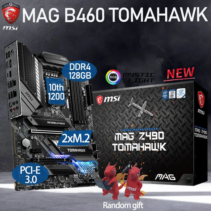 LGA 1200 MSI MAG B460 TOMAHAWK Motherboard Intel Core 10th Gen DDR4