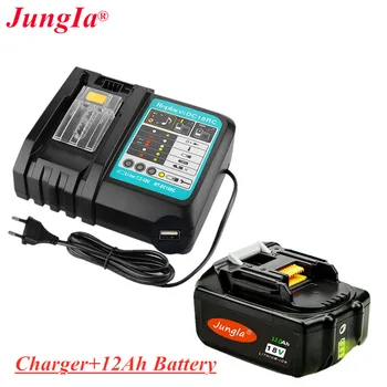 

18V 12Ah Rechargeable Battery 12000mah Li-Ion Battery Replacement Power Battery for MAKITA BL1880 BL1860 BL1830+3A Charger