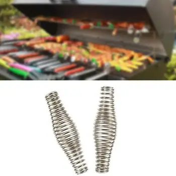 

2020 New BBQ Stove Handle Spring 11cm Spring Stainless Steel Handle Springs BBQ Pit Accessories Wood Furnace Stove Smoker