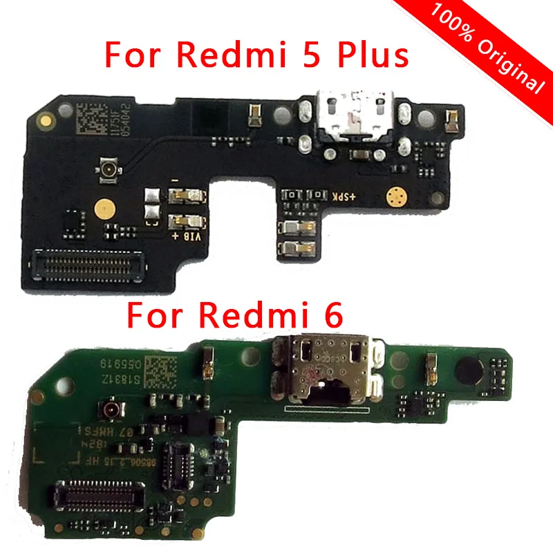 Для Redmi 6 зарядный порт USB разъем гибкий кабель для Redmi 5 Plus плата зарядного устройства PCB Dork Разъем Запасные части для телефона