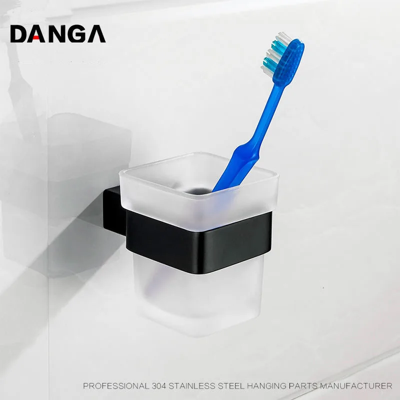 Single Cup Holder Toothbrush Cup Holder Set Toothbrush Organizer Rack Storage Kitchen With Glass Bathroom Accessories