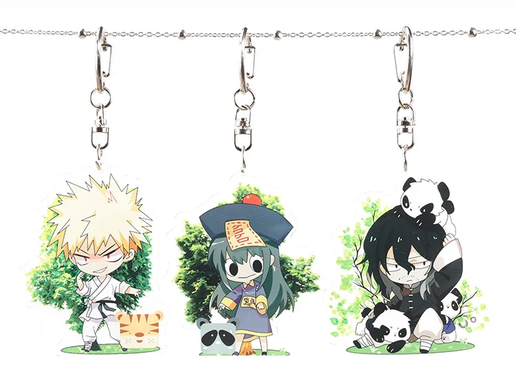My Hero Academy брелок с ластиком Todoroki Shoto Bakugou Katsuki Kirishima Eijiro Midoriya izku мультяшный акриловый брелок