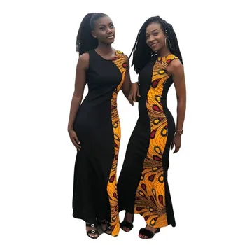 

African Dresses for Women Bazin Riche African Clothes Ankara Print Dresses Summer Women Maxi Dreses Plus Size Party Long Dresses