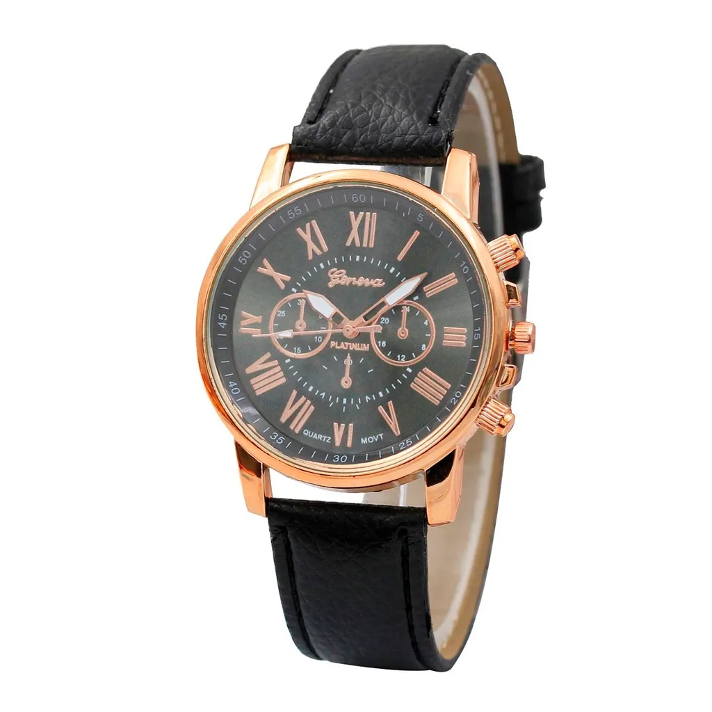 

women's watch leather rose gold dress female clock luxury brand design women watches simple fashion ladies quartz watch