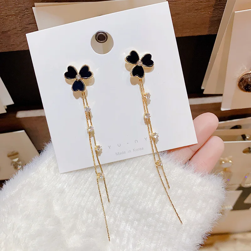 aretes de mujer Women Ear Studs Fashion Line Rhinestones Zircon Earrings Hook Clip Stud Jewelry New Woman's accesories | Украшения и