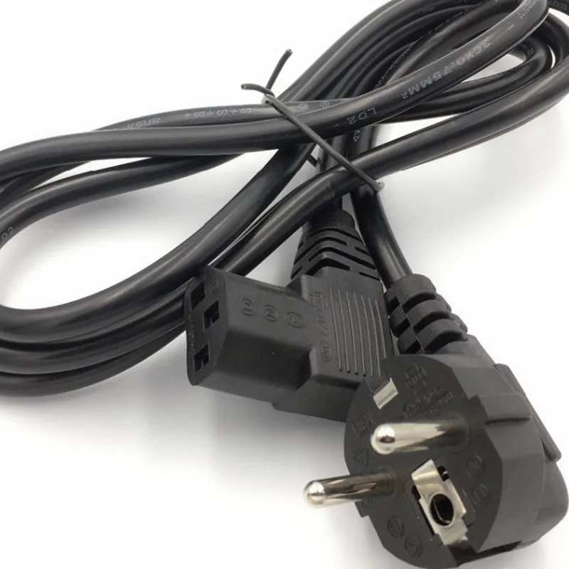 1.5M/5FT C13 IEC Kettle 90 right angle Degree to European 2 pin Round