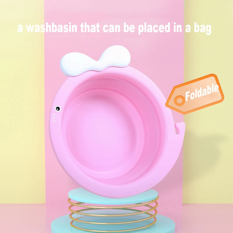 

Children's products new children's basin creative folding washbasin plastic washbasin basin baby thickened washbasin for kinds
