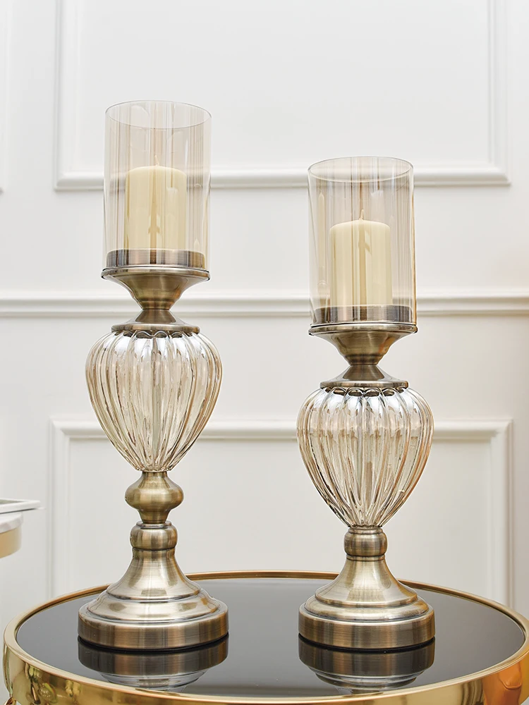 

Modern Simple candle holdersGold Crystal Tealight Candlesticks Stand for Wedding Table Centerpieces Mother's Day Home Decoration