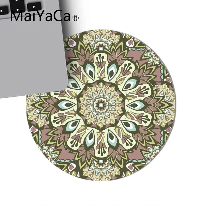 20x20cm MaiYaCa Мандала Цветок компьютерный игровой круглый коврик для мыши Противоскользящий ноутбук ПК коврик для мышки игровой коврик для мыши - Цвет: 20x20cm
