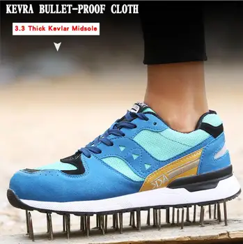 

J745 Designer safety shoes Genuine Leather Unisex Anti-smashing anti-piercing Indestructible Ryder Work Sneakers Breathable Shoe
