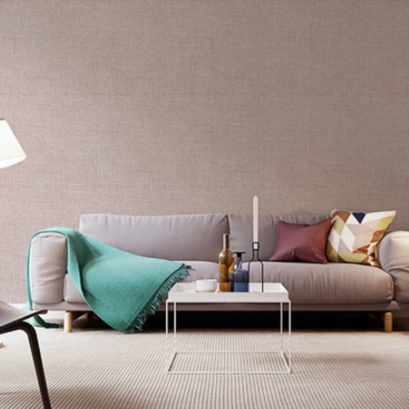 

Solid Color Plain Linen Cloth Wallpaper Simple Modern For Living Room Bedroom Luxury Walls Papers Waterproof Wall Clothing