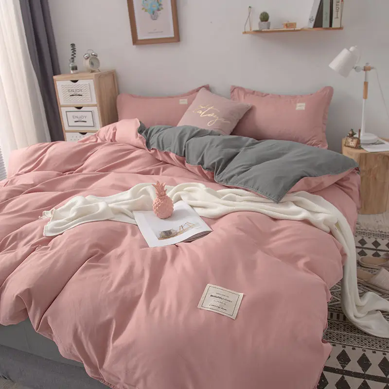 planas, cor sólida, roupa de cama, rosa,