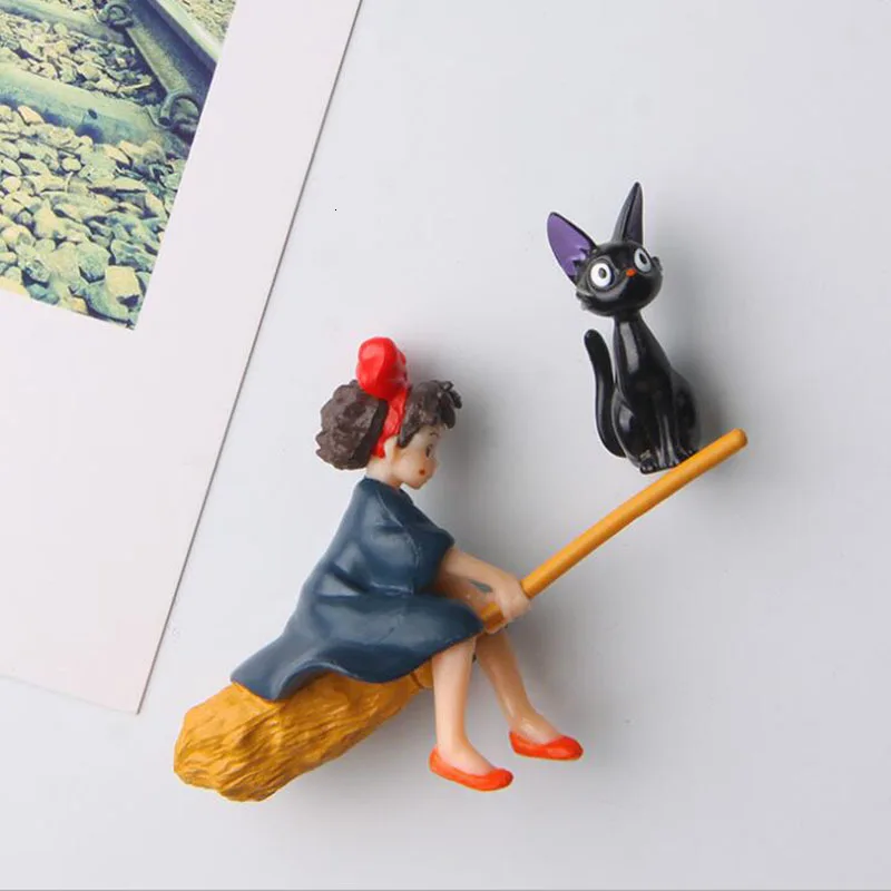 3d Creative Cartoon Refrigerator Stickers Bear Love Cloud Witch Kitten Resin Fridge Magnet Magnetic Sticker Home Fridge Decor